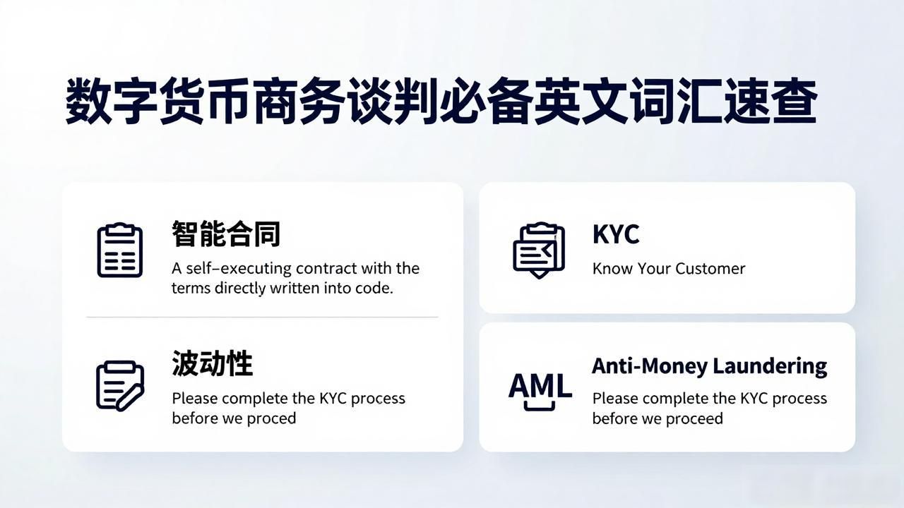 数字货币商务谈判必备英文词汇速查