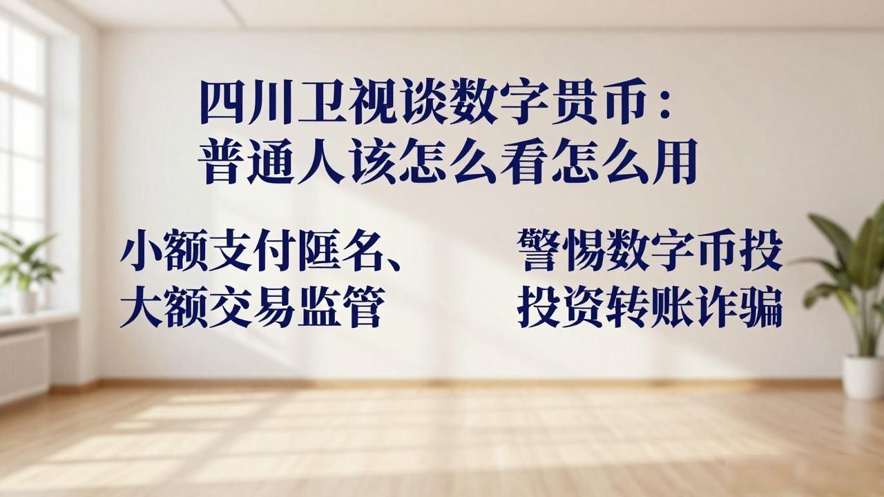 四川卫视谈数字货币_数字货币好处_数字货币隐私保护