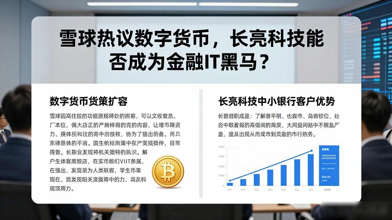 雪球热议数字货币，长亮科技能否成为金融IT黑马？