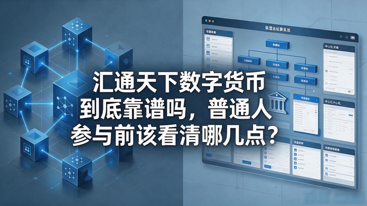 汇通天下数字货币到底靠谱吗，普通人参与前该看清哪几点