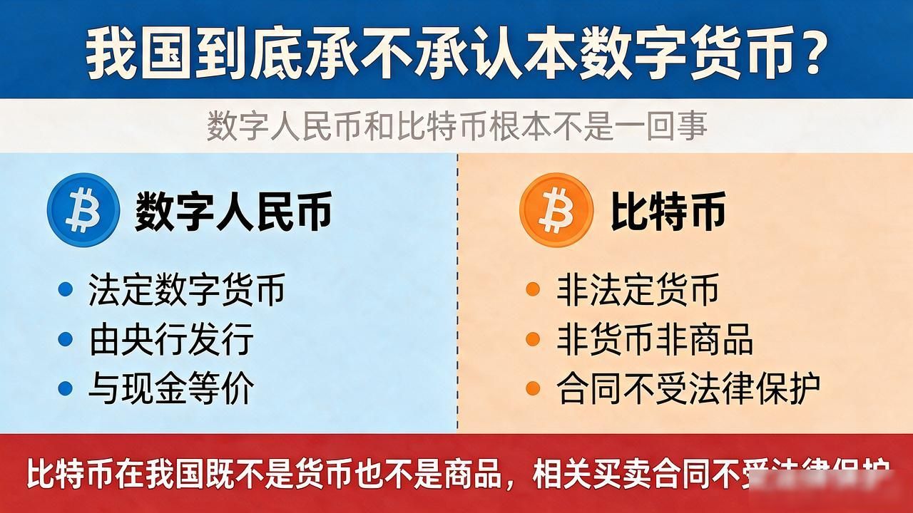 中国是否承认数字货币_我国承认过数字货币吗_数字人民币与比特币法律地位区别