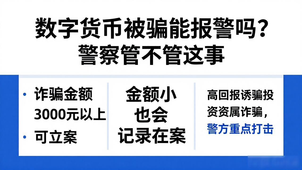 数字货币被骗能报警吗？警察管不管这事