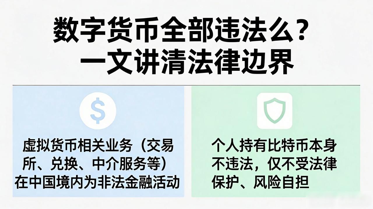 数字货币全部违法么？一文讲清法律边界