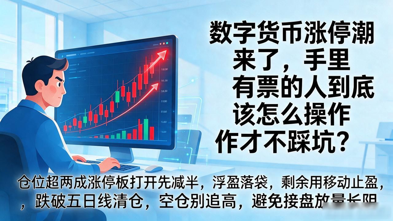 数字货币涨停潮来了，手里有票的人到底该怎么操作才不踩坑